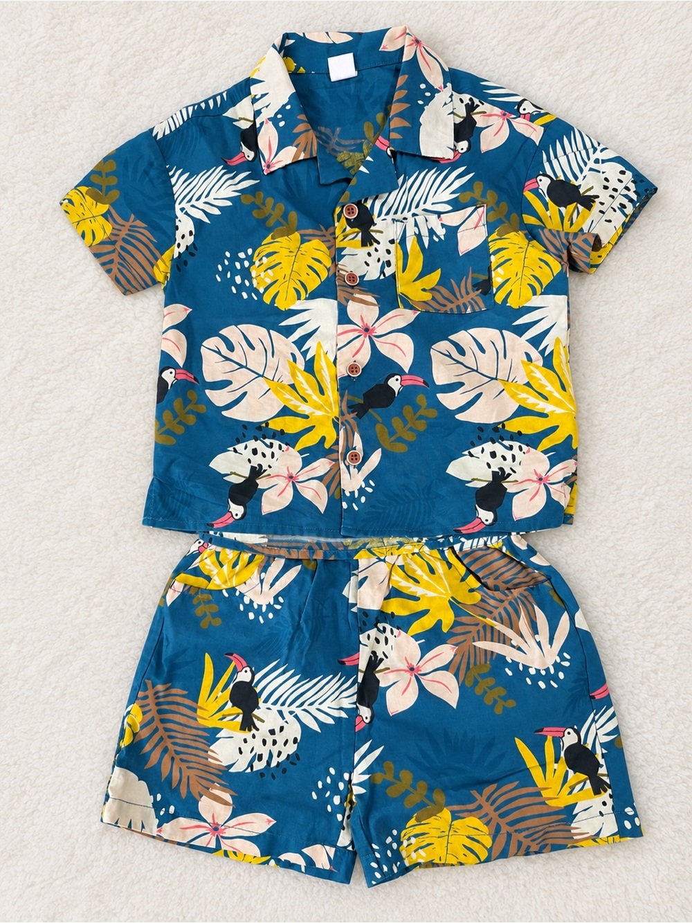 Toddler Teal Tropical Toucan Set